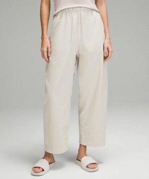 Παντελονι Lululemon Lightweight Mid-Rise Barrel-Leg Cropped γυναικεια Μπεζ | Greece-8601952