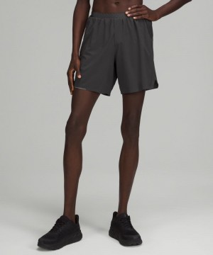 Σορτσ Lululemon Lightweight Trail Running 7" ανδρικα βαθυ γκρι | Greece-7306184