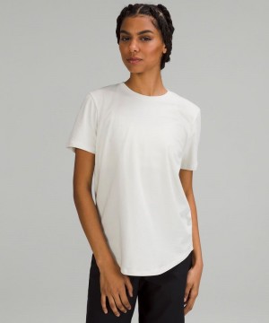 μπλουζακια Lululemon Love Curved-Hem Crewneck γυναικεια Μπεζ | Greece-8459761