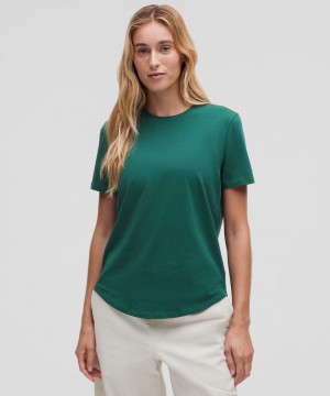 μπλουζακια Lululemon Love Curved-Hem Crewneck γυναικεια τυρκουάζ | Greece-4753289