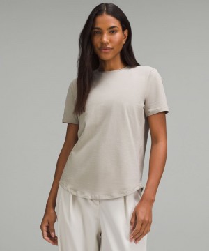 μπλουζακια Lululemon Love Curved-Hem Crewneck γυναικεια γκρι | Greece-7948205