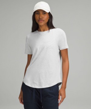 μπλουζακια Lululemon Love Curved-Hem Crewneck γυναικεια ανοιχτο γκρι | Greece-5291860