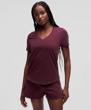 μπλουζακια Lululemon Love V-Neck γυναικεια σκούρο κοκκινα | Greece-4708251