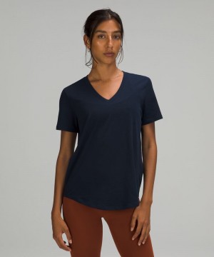 μπλουζακια Lululemon Love V-Neck γυναικεια σκουρο μπλε | Greece-6490328