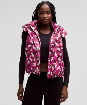 Γιλεκο Lululemon Lunar New Year Wunder Puff Cropped γυναικεια ροζ Πολύχρωμο | Greece-6803927