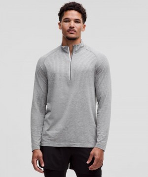 Φουτερ Lululemon Metal Vent Tech Half Zip ανδρικα ασπρα | Greece-6473295