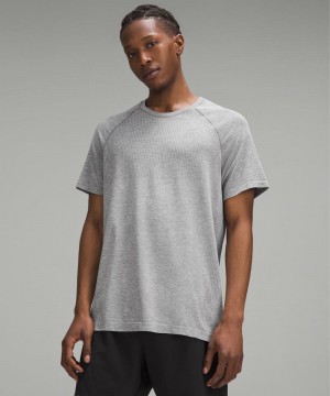 μπλουζακια Lululemon Metal Vent Tech Short-Sleeve ανδρικα ασπρα | Greece-5910483