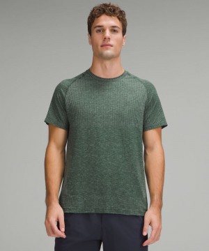 μπλουζακια Lululemon Metal Vent Tech Short-Sleeve ανδρικα γκρι πρασινο | Greece-1738462