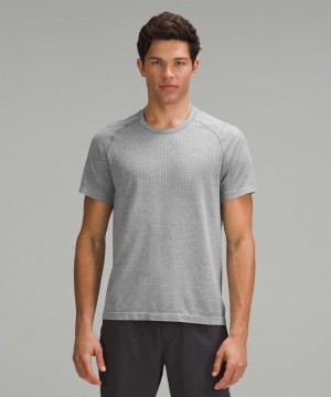 μπλουζακια Lululemon Metal Vent Tech Short-Sleeve ανδρικα ασπρα | Greece-5928760