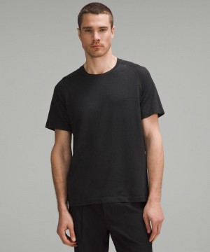 μπλουζακια Lululemon Metal Vent Tech Short-Sleeve ανδρικα βαθυ γκρι μαυρα | Greece-9860514