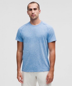μπλουζακια Lululemon Metal Vent Tech Short-Sleeve ανδρικα μπλε μπλε | Greece-4170392