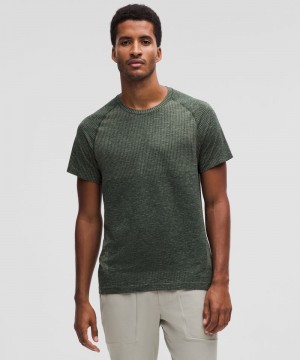 μπλουζακια Lululemon Metal Vent Tech Short-Sleeve ανδρικα πρασινο | Greece-1935406