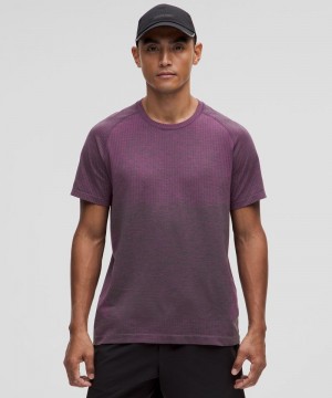 μπλουζακια Lululemon Metal Vent Tech Short-Sleeve ανδρικα ροζ καφε | Greece-0623974