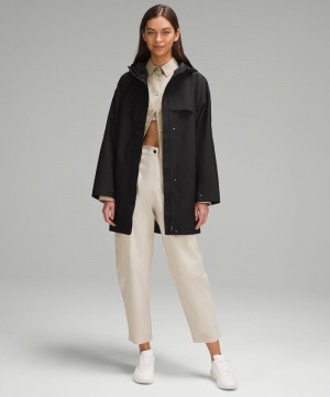 παλτό Lululemon Mid-Length Waterproof Rain γυναικεια μαυρα | Greece-1546307