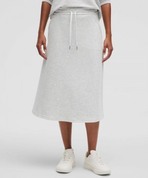 φουστεσ Lululemon Modal-Blend High-Rise A-Line Midi γυναικεια ανοιχτο γκρι | Greece-1027345