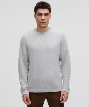 Πουλόβερ Lululemon New Venture Cashmere Crewneck ανδρικα ασημι | Greece-9853176