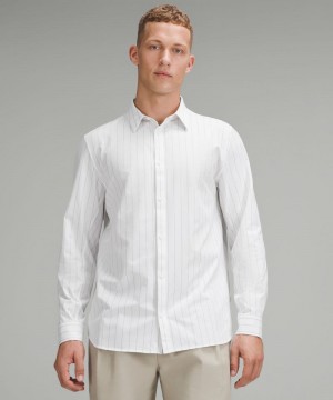 πουκαμισα Lululemon New Venture Classic-Fit Long-Sleeve ανδρικα ασπρα | Greece-0528164