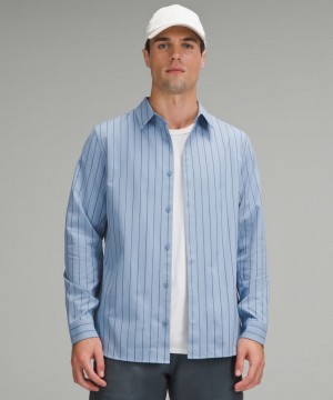 πουκαμισα Lululemon New Venture Classic-Fit Long-Sleeve ανδρικα μπλε σκουρο μπλε | Greece-4693507