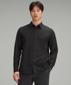 πουκαμισα Lululemon New Venture Classic-Fit Long-Sleeve ανδρικα μαυρα | Greece-2546037