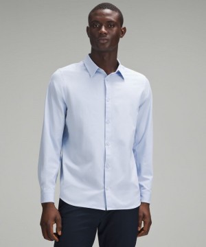 πουκαμισα Lululemon New Venture Classic-Fit Long-Sleeve ανδρικα μπλε Μπεζ | Greece-0589471