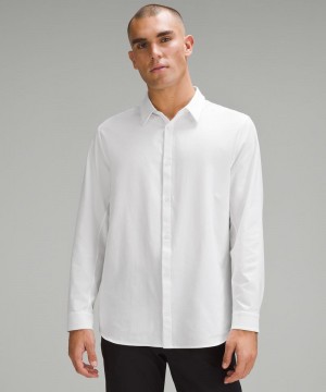 πουκαμισα Lululemon New Venture Classic-Fit Long-Sleeve ανδρικα ασπρα | Greece-8526149