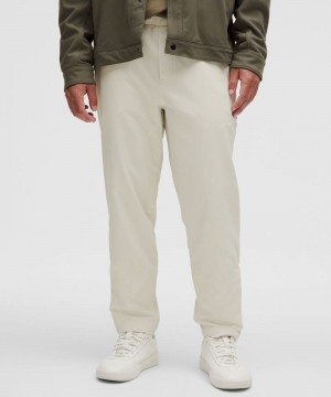 Παντελονι Lululemon New Venture Classic-Tapered Fit Pique ανδρικα Μπεζ | Greece-3860259