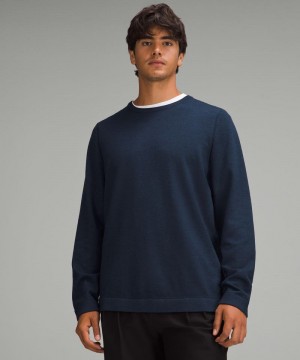 Πουλόβερ Lululemon New Venture Crewneck ανδρικα σκουρο μπλε | Greece-1769052