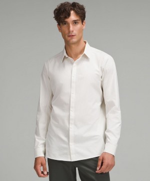 πουκαμισα Lululemon New Venture Slim-Fit Long-Sleeve ανδρικα ασπρα Μπεζ ασπρα | Greece-1476825