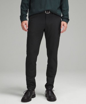 Παντελονι Lululemon New Venture Slim-Fit Pique ανδρικα μαυρα | Greece-0485612