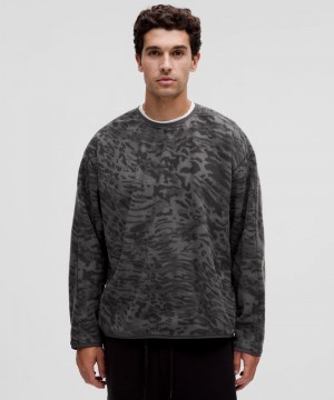 Φουτερ Lululemon Oversized Fleece Crew ανδρικα καμουφλάζ μαυρα Πολύχρωμο | Greece-3062487