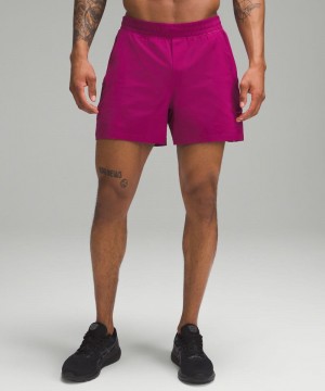 Σορτσ Lululemon Pace Breaker Lined 5" ανδρικα μωβ | Greece-8243501