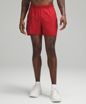 Σορτσ Lululemon Pace Breaker Lined 5" ανδρικα κοκκινα | Greece-5782019