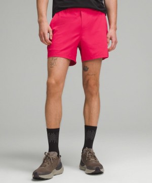 Σορτσ Lululemon Pace Breaker Lined 5" ανδρικα ροζ ασπρα | Greece-4912856