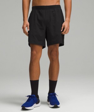 Σορτσ Lululemon Pace Breaker Lined 7" ανδρικα μαυρα | Greece-9408627
