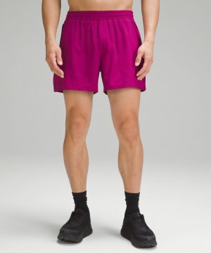 Σορτσ Lululemon Pace Breaker Linerless 5" ανδρικα μωβ | Greece-7265938