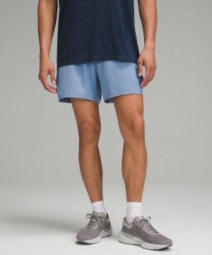 Σορτσ Lululemon Pace Breaker Linerless 5" ανδρικα μπλε | Greece-4821037
