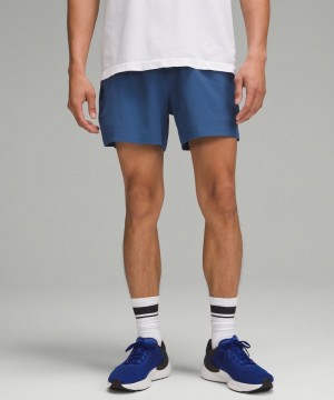 Σορτσ Lululemon Pace Breaker Linerless 5" ανδρικα μπλε | Greece-5649130