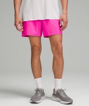 Σορτσ Lululemon Pace Breaker Linerless 5" ανδρικα ροζ | Greece-5103762