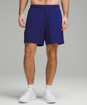Σορτσ Lululemon Pace Breaker Linerless 7" ανδρικα μπλε | Greece-6874319