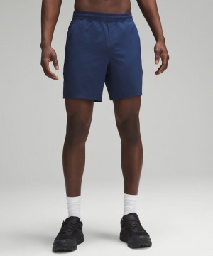 Σορτσ Lululemon Pace Breaker Linerless 7" ανδρικα μπλε | Greece-0253846