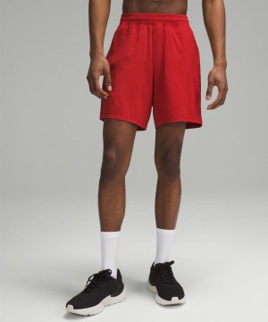 Σορτσ Lululemon Pace Breaker Linerless 7" ανδρικα κοκκινα | Greece-5093147