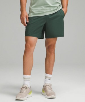Σορτσ Lululemon Pace Breaker Linerless 7" ανδρικα πρασινο | Greece-2901635