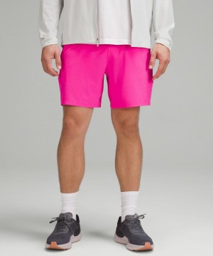 Σορτσ Lululemon Pace Breaker Linerless 7" ανδρικα ροζ | Greece-4092376