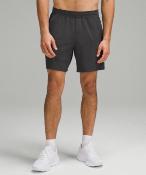 Σορτσ Lululemon Pace Breaker Linerless 7" ανδρικα βαθυ γκρι | Greece-5841970