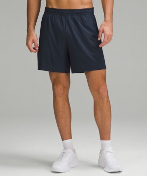 Σορτσ Lululemon Pace Breaker Linerless 7" ανδρικα σκουρο μπλε | Greece-5046328
