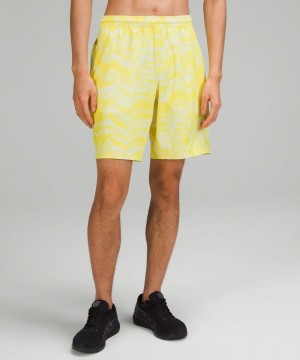 Σορτσ Lululemon Pace Breaker Linerless 9" ανδρικα κίτρινα Πολύχρωμο | Greece-2063587