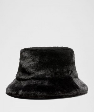 καπελα Lululemon Plush Fleece Bucket γυναικεια μαυρα | Greece-1562804
