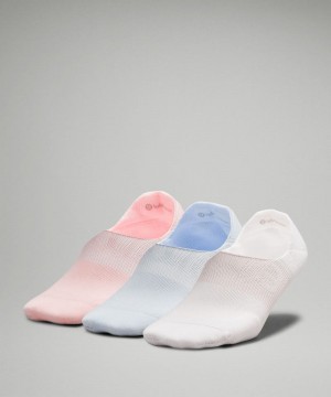 Καλτσεσ Lululemon Power Stride No-Show with Active Grip γυναικεια ασπρα μπλε ροζ | Greece-3197508