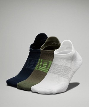 Καλτσεσ Lululemon Power Stride Tab ανδρικα ασπρα Ελιά σκουρο μπλε | Greece-2504986