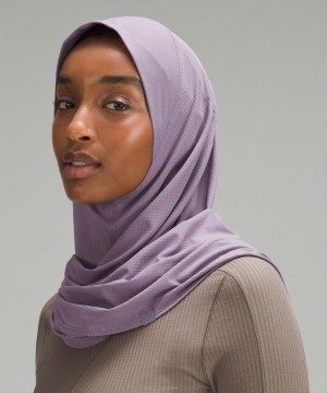 κασκολ Lululemon Pull-On-Style Hijab γυναικεια μωβ γκρι | Greece-7312948